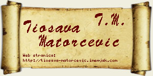 Tiosava Matorčević vizit kartica